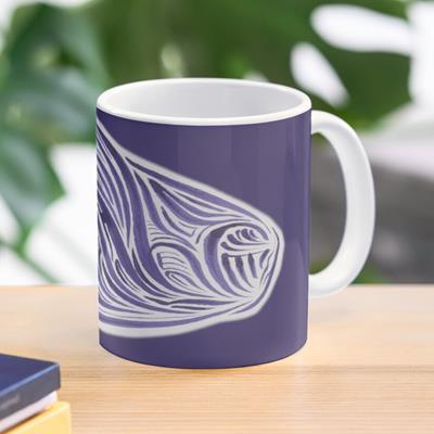 Rich Abstract Line Art in Dark Purple