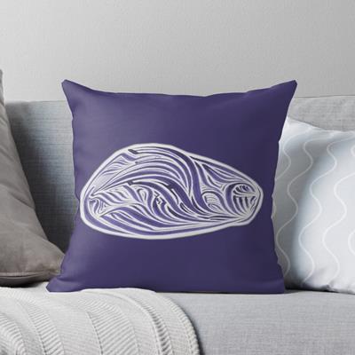 Rich Abstract Line Art in Dark Purple