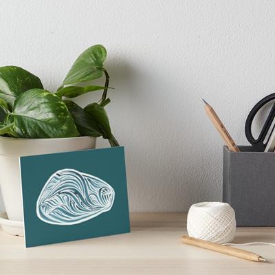 Rich Abstract Line Art in Turquoise