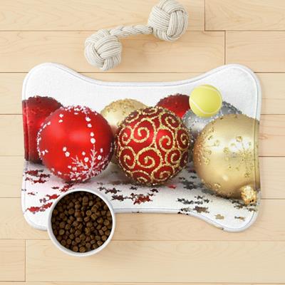 Row of Christmas Ornaments