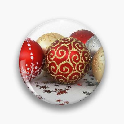 Row of Christmas Ornaments