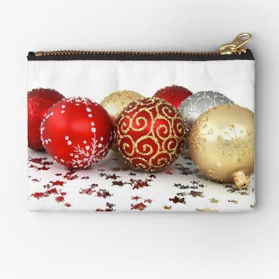Row of Christmas Ornaments