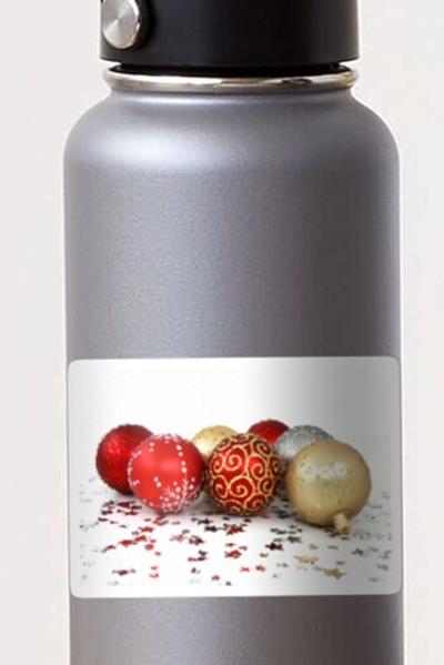 Row of Christmas Ornaments