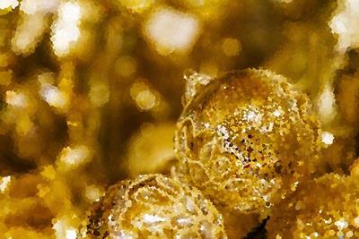 Shiny Golden Christmas Balls