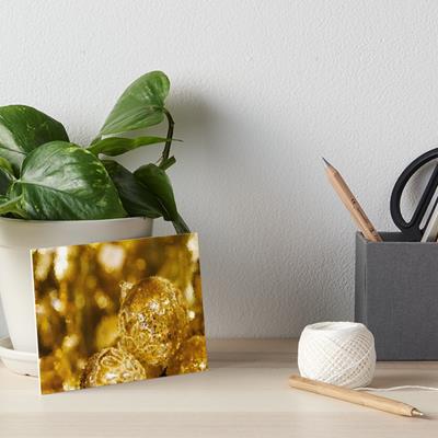 Shiny Golden Christmas Balls