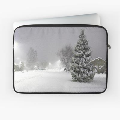 Small Town Under Snow