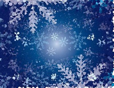 Snowy Blue Christmas Background