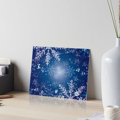 Snowy Blue Christmas Background