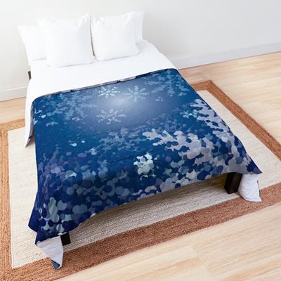 Snowy Blue Christmas Background