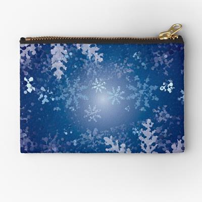 Snowy Blue Christmas Background