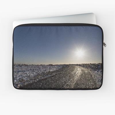 Sun Over Icy Road