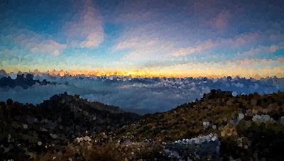 Sunset Behind the Mountains