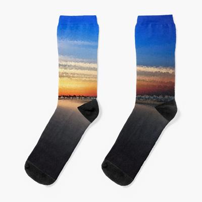 Sunset Over Smooth Water