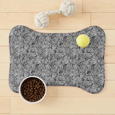 Swirling Abstract Line Art in Black and White