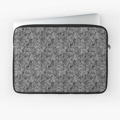 Swirling Abstract Line Art in Black and White