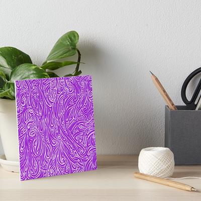 Swirling Abstract Line Art in Pink and Purple