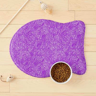 Swirling Abstract Line Art in Pink and Purple