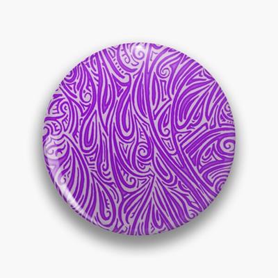 Swirling Abstract Line Art in Pink and Purple