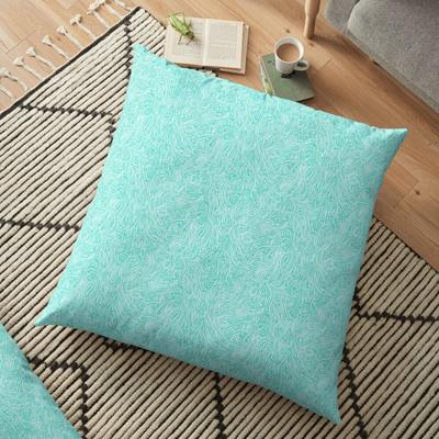 Swirling Abstract Line Art in Shades of Blue
