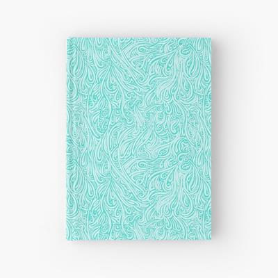 Swirling Abstract Line Art in Shades of Blue