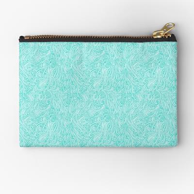 Swirling Abstract Line Art in Shades of Blue