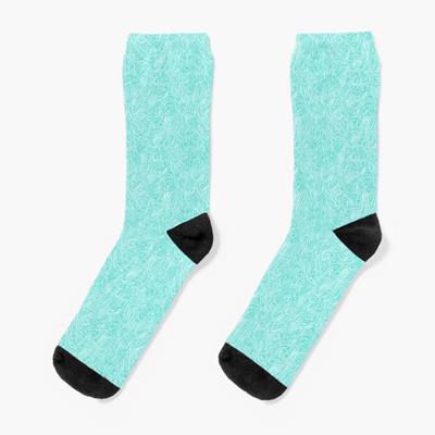 Swirling Abstract Line Art in Shades of Blue