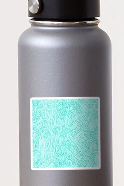 Swirling Abstract Line Art in Shades of Blue