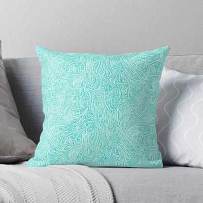 Swirling Abstract Line Art in Shades of Blue