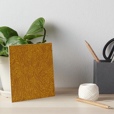Swirling Abstract Line Art in Shades of Brown