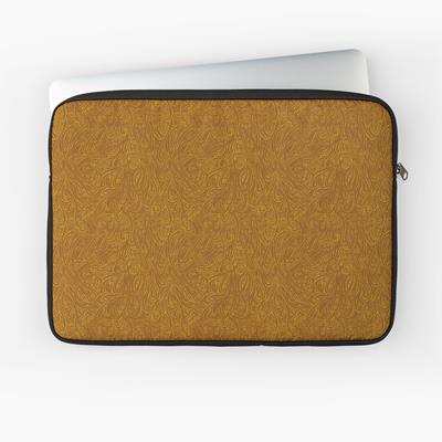 Swirling Abstract Line Art in Shades of Brown