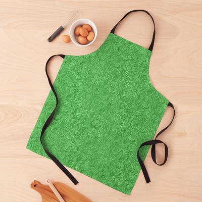 Swirling Abstract Line Art in Shades of Green