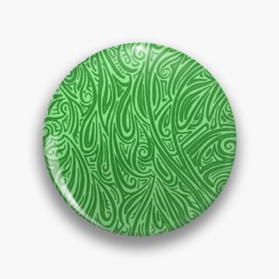 Swirling Abstract Line Art in Shades of Green