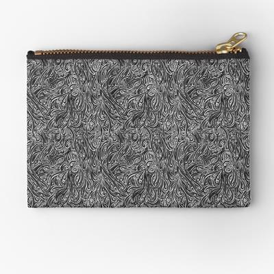 Swirling Abstract Line Art in Shades of Grey