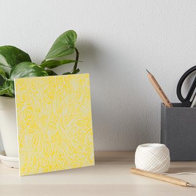 Swirling Abstract Line Art in Silver and Gold