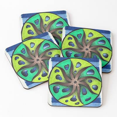 Swirling Blues and Greens