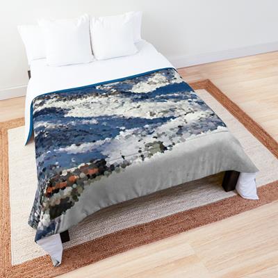 Train and Snowy Mountains