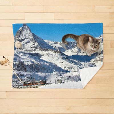 Train and Snowy Mountains