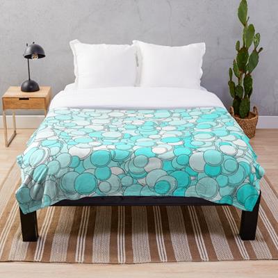 Turquoise and White Bubbles