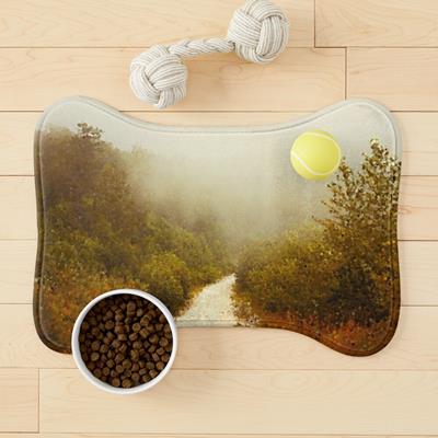 White Gravel Path Into Fog