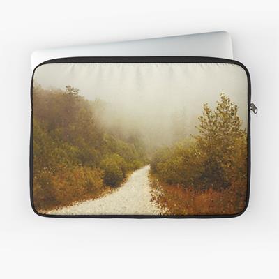 White Gravel Path Into Fog