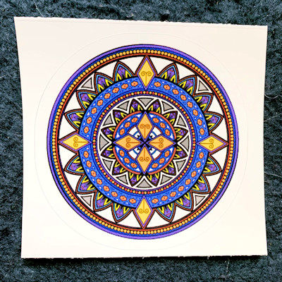 Purple and Gold Mandala